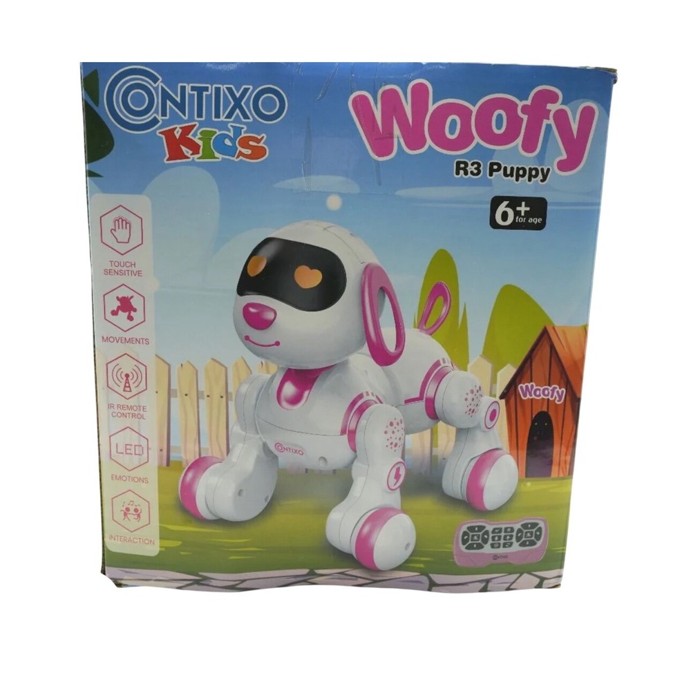 Contixo Woofy R3 Puppy Robot‎ Dog Pink Interactive Touch Remote Control Toy New